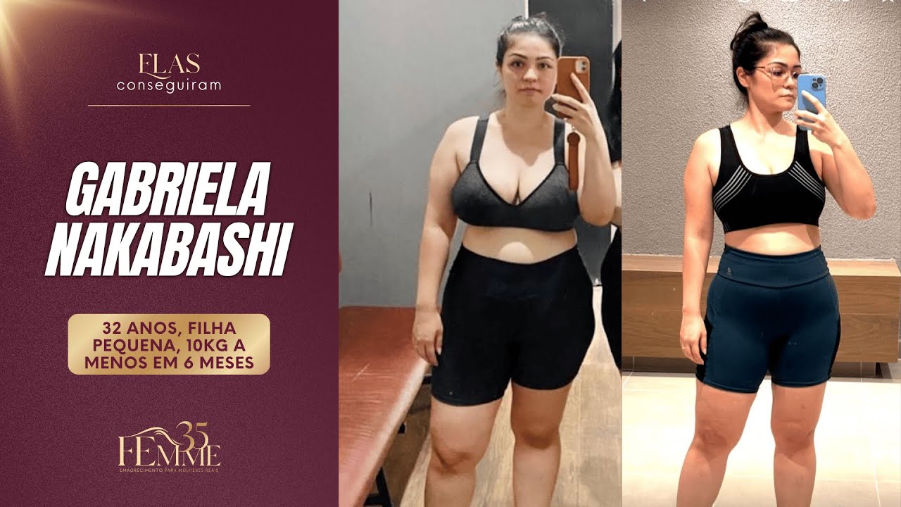 Antes e depois de Gabriela Nakabashi, aluna da mentoria Femme35